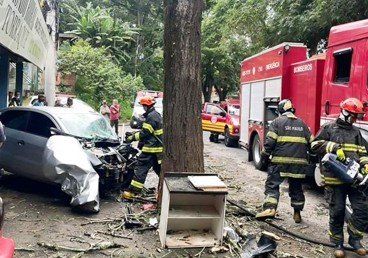 Homem de 29 anos morre após bater automóvel contra árvore na rodovia Monteiro Lobato 