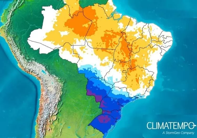 Frente fria chega no fim de semana e derruba temperatura no Sudeste
