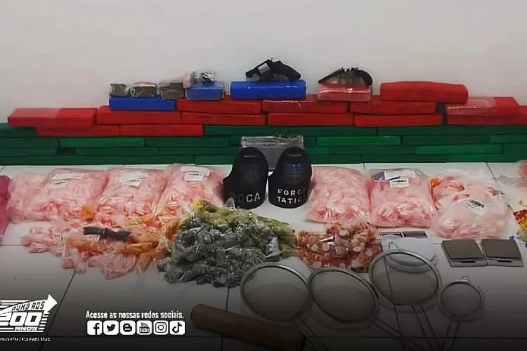 Polícia Militar prende dois homens e apreende grande quantidade de drogas no bairro Cidade Jardim