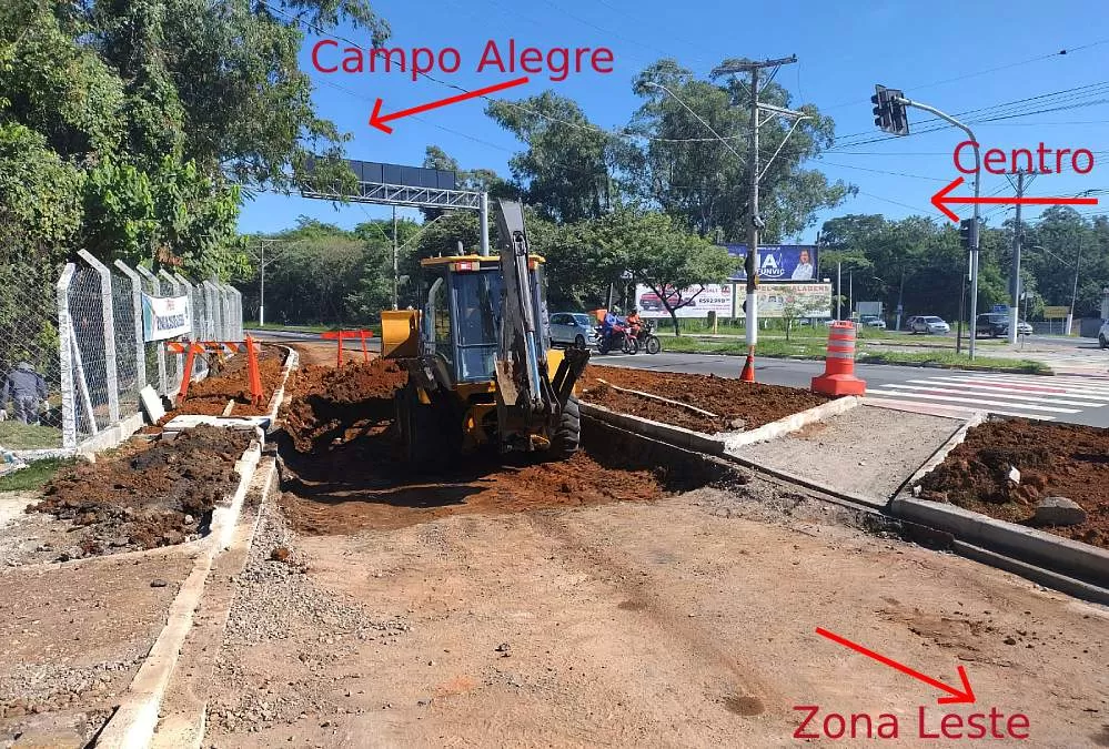 Nova alça no anel viário vai evitar semáforo na rotatória da Santa Cecília