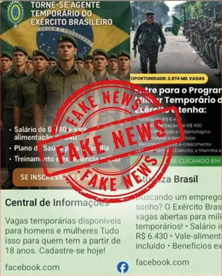 Comando de Aviação do Exército desmente notícias falsas sobre concurso para 'agentes temporários' 