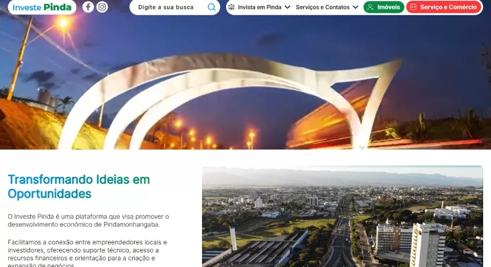 Cidade desenvolve plataforma com imóveis disponíveis para empresários e prestadores de serviços