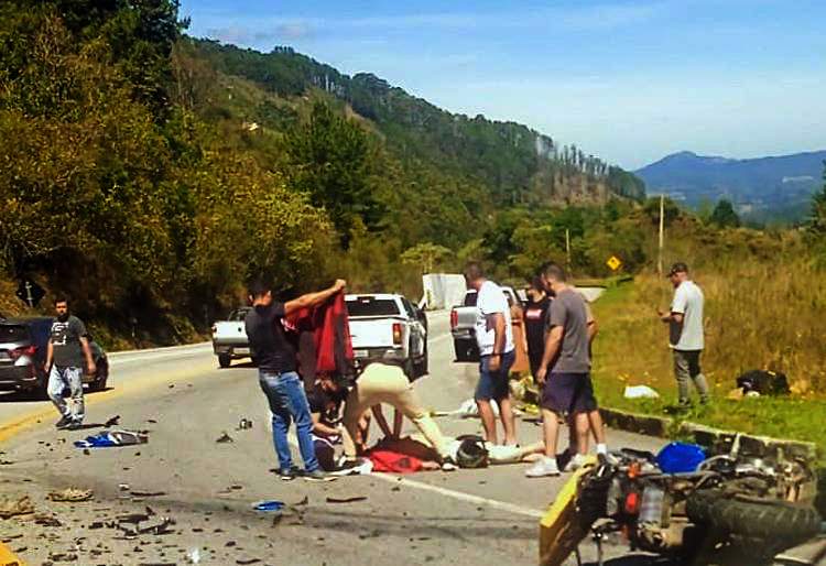 Motociclista morre em grave acidente na SP-123 na manhã desta sexta-feira 